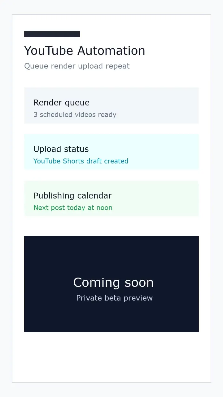 YouTube Automation preview